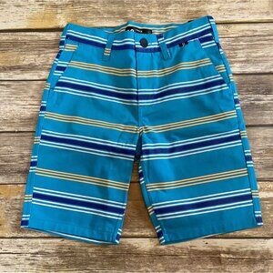 Hurley Boys Blue & Yellow Striped Shorts Above the Knee Shorts Size 12 Inseam 9"